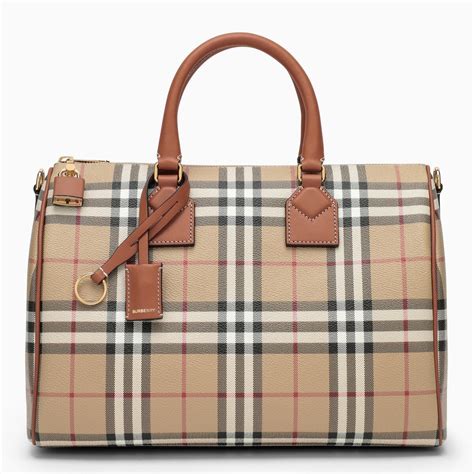 vintage burberry bowling bag|burberry check bowling bag.